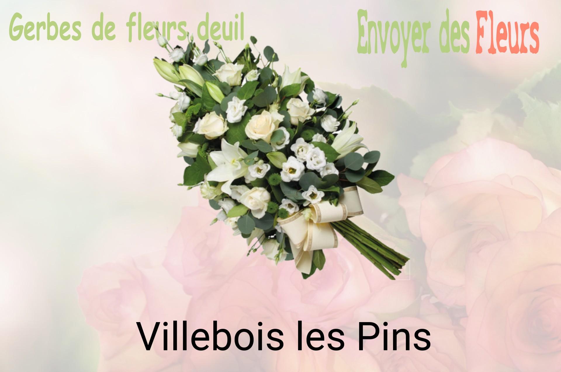Gerbe de fleurs de deuil livrée à Villebois-les-Pins